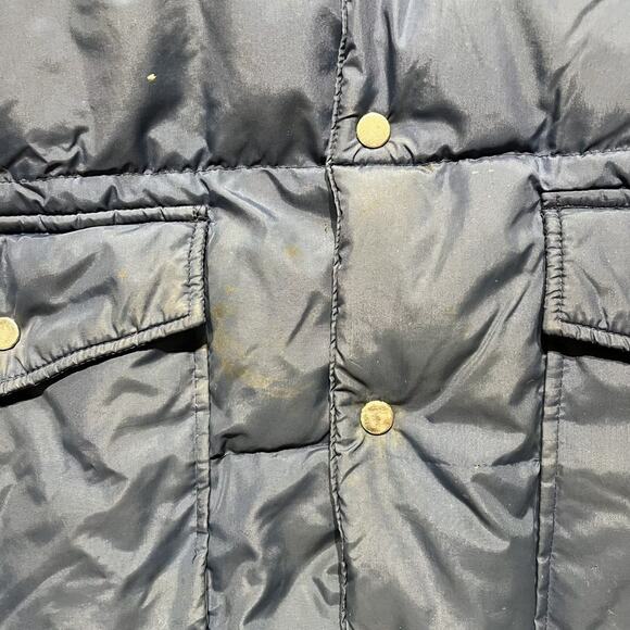 Vintage 80s Manor House Navy Goose Down Puffer Vest - Picture 2 of 4